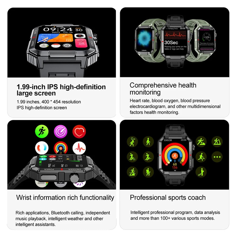 Men’s NFC GPS Smartwatch with Bluetooth Calls & 120+ Sports Modes